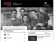 Tablet Screenshot of collegedutravail.ch
